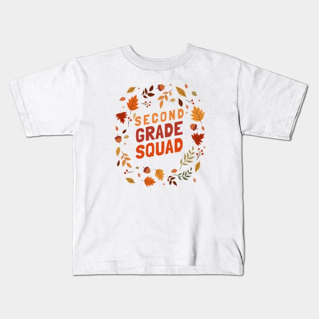 Second Grade Squad Kids T-Shirt by Mountain Morning Graphics